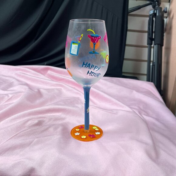 Happy Hour Wine Glass* - Picture 1 of 3